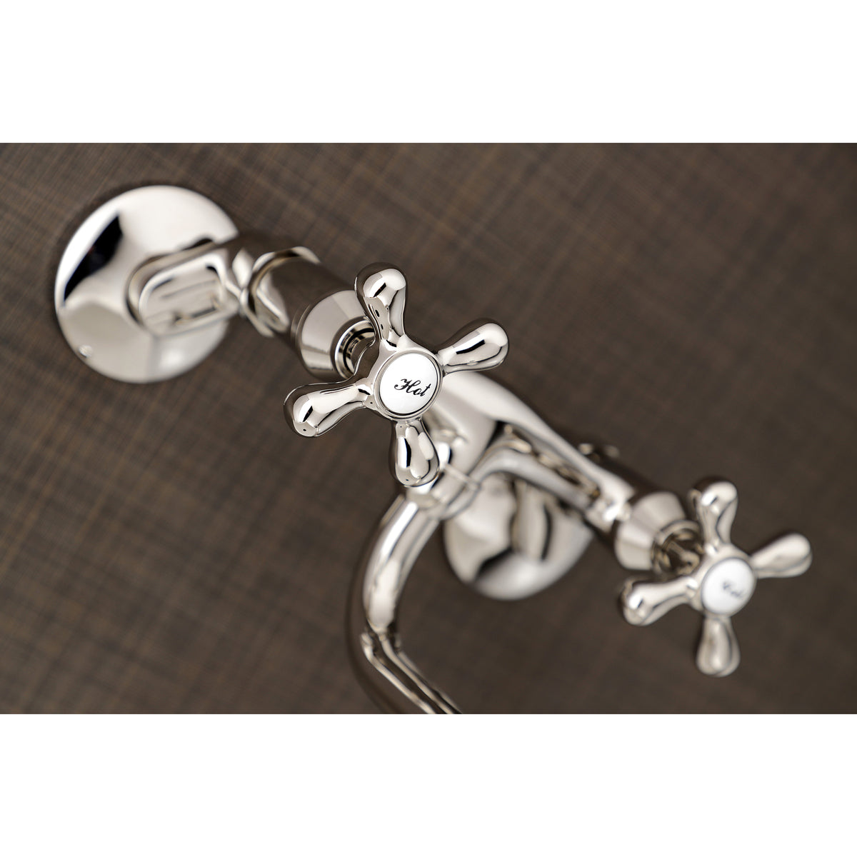 Kingston Brass KS215SN Kingston Two Handle Wall Mount Bathroom Faucet