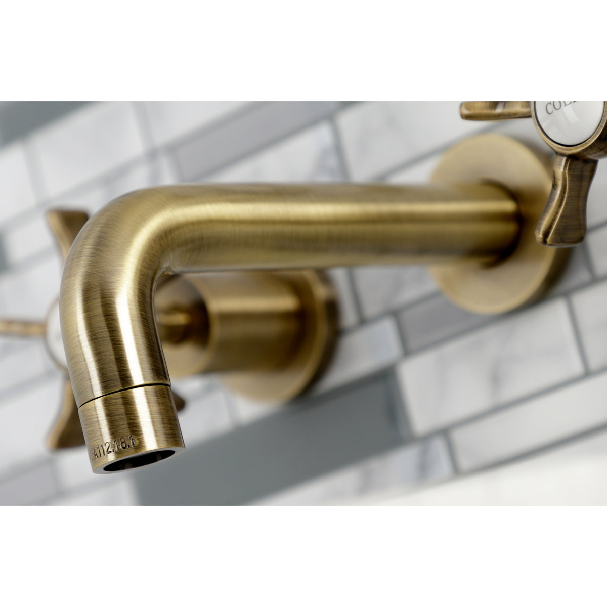 Kingston Brass KS8128NX Hamilton Two-Handle Wall Mount Bathroom Faucet