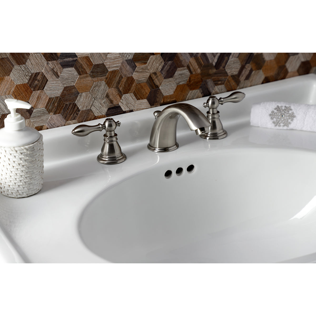 Kingston Brass KB962ACL American Classic Widespread Bathroom Faucet with Retail Pop-Up