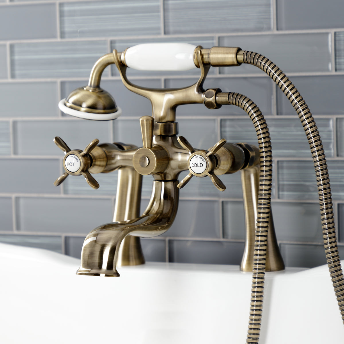 Essex Deck Mount Clawfoot Tub Faucet with Hand Shower