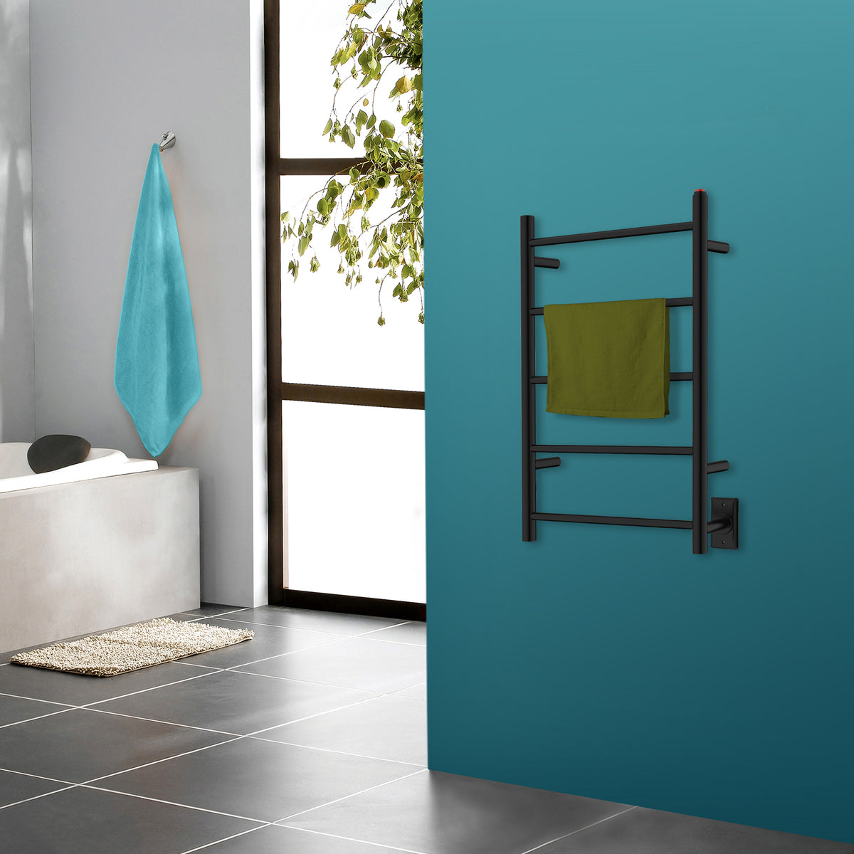 Kingston Brass Templeton Freestanding/Wall Mount Hardwired or Plug-In Towel Warmer