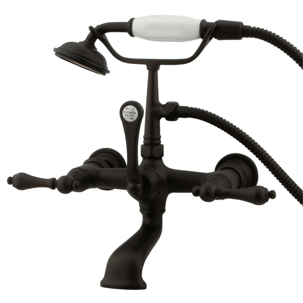 Vintage 7-Inch Wall Mount Tub Faucet with Hand Shower