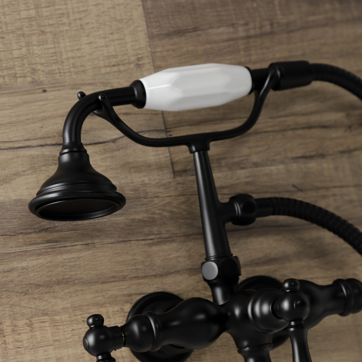 Aqua Vintage 3-3/8 Inch Wall Mount Tub Faucet with Hand Shower