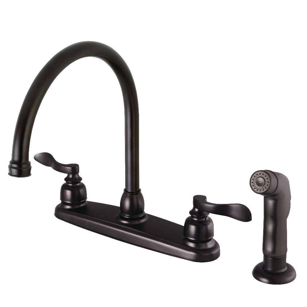 Kingston Brass FB791NFLSP NuWave French 8-Inch Centerset Kitchen Faucet with Sprayer