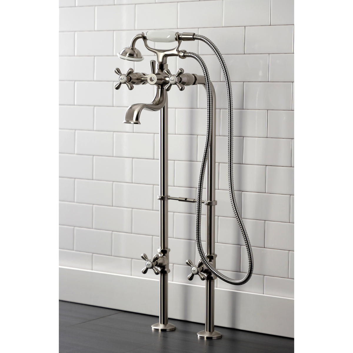 Kingston Freestanding Clawfoot Tub Faucet Package with Supply Line