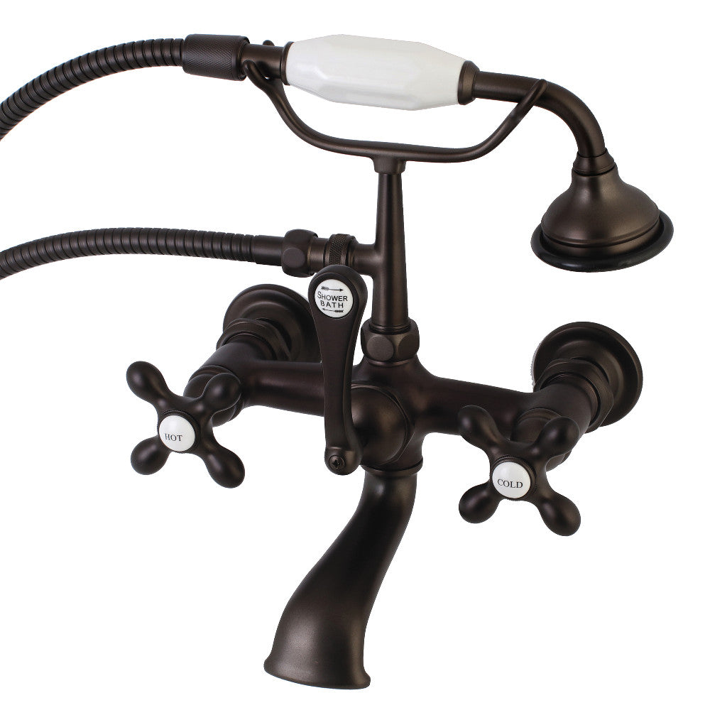 Aqua Vintage 7-Inch Wall Mount Tub Faucet with Hand Shower