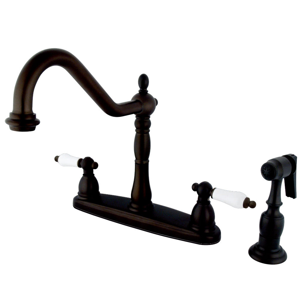 Kingston Brass KB1752PLBS Heritage Centerset Kitchen Faucet