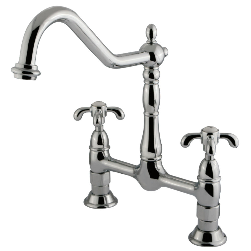 Kingston Brass KS1175TX French Country Bridge Kitchen Faucet
