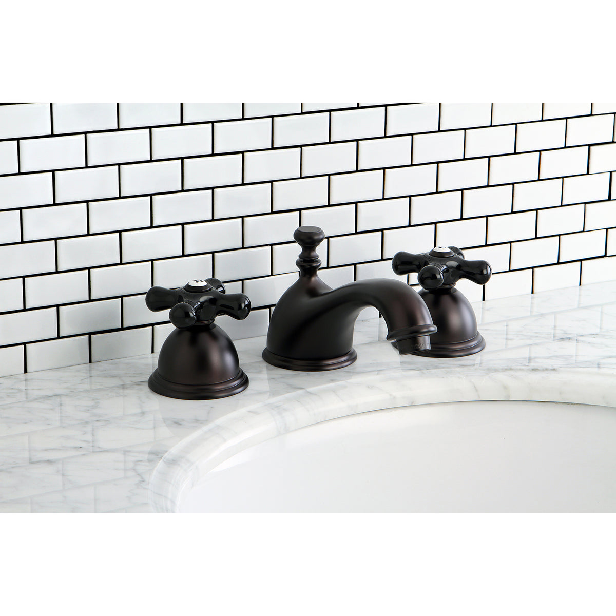 Kingston Brass KS3961PKX Duchess Widespread Bathroom Faucet with Brass Pop-Up