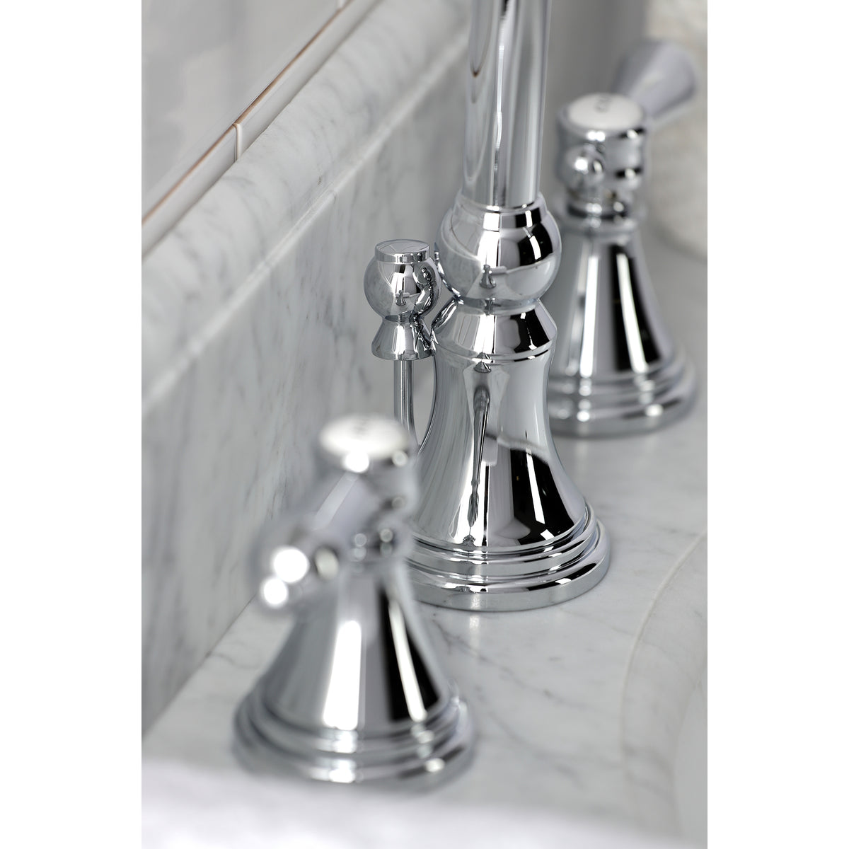 Kingston Brass KS2981BAL Heirloom Widespread Bathroom Faucet with Brass Pop-Up