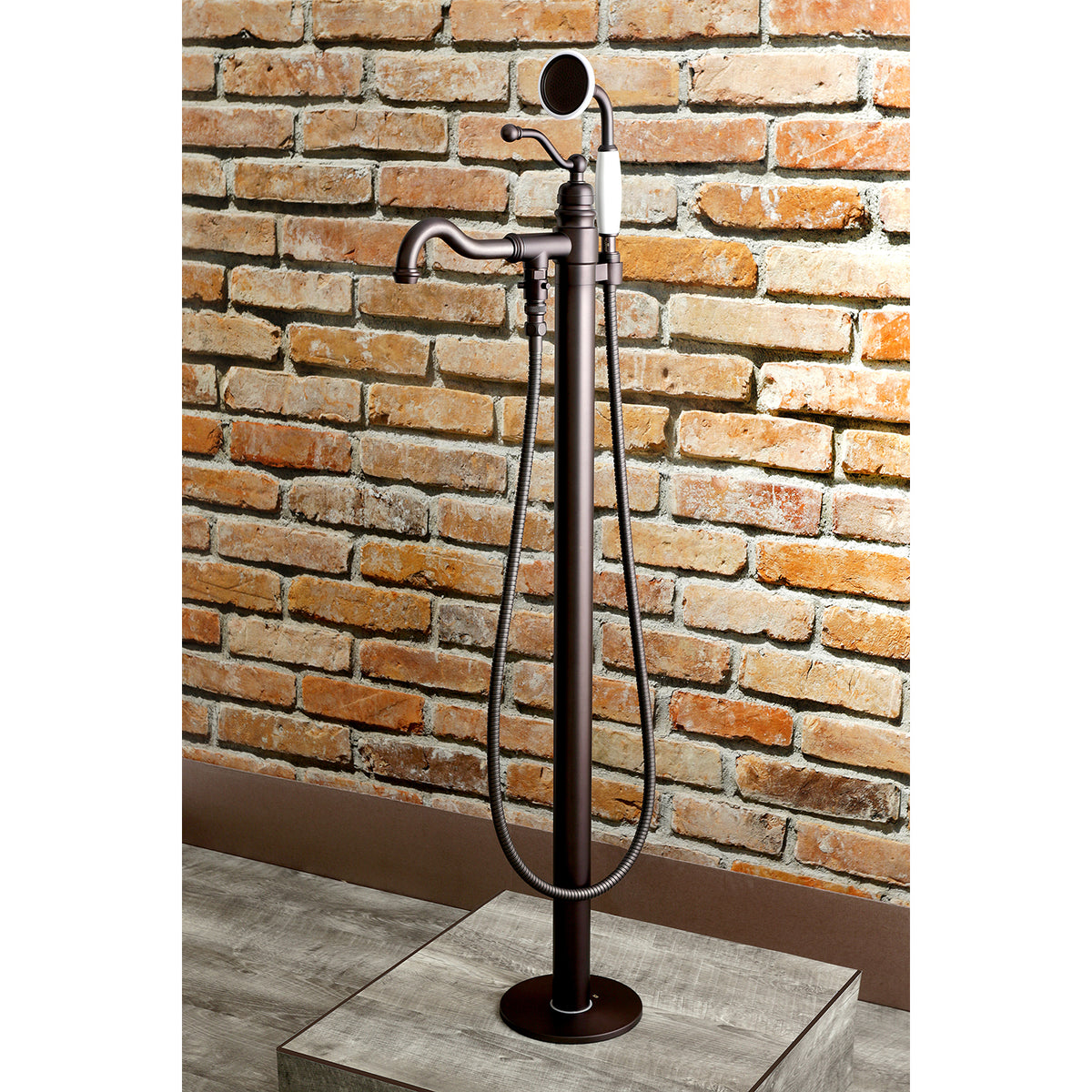 English Country Freestanding Tub Faucet with Hand Shower