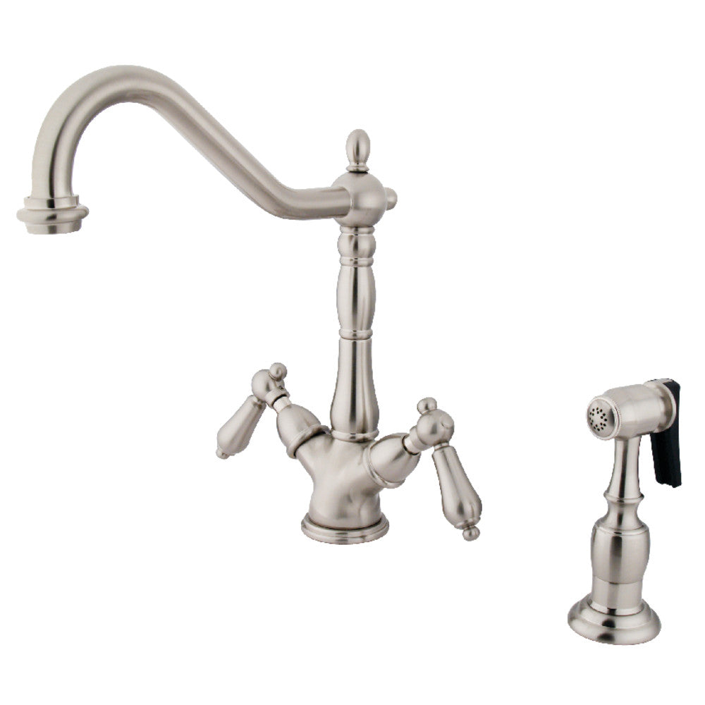 Kingston Brass KS1235ALBS 8-Inch Kitchen Faucet