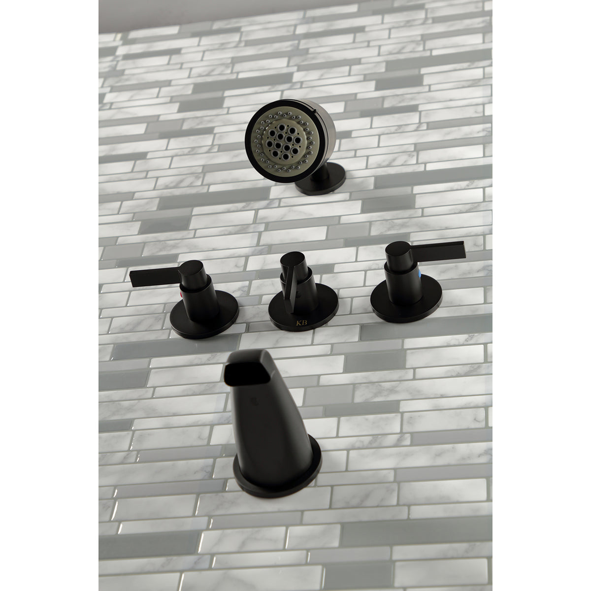 NuvoFusion Three-Handle Tub and Shower Faucet