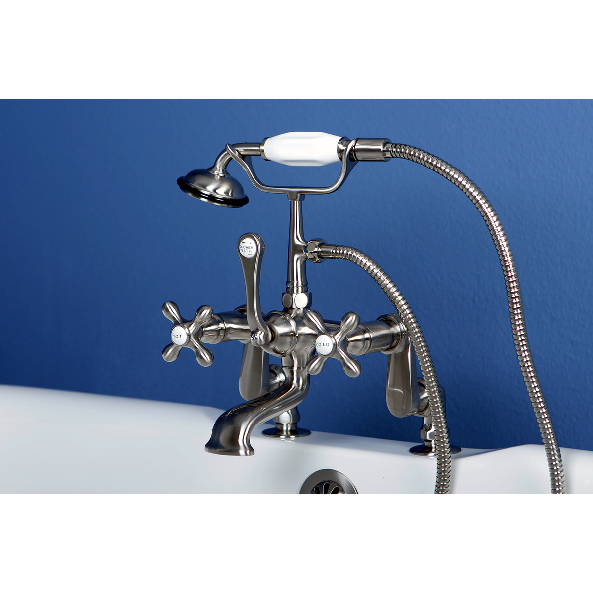 Vintage Adjustable Center Deck Mount Tub Faucet