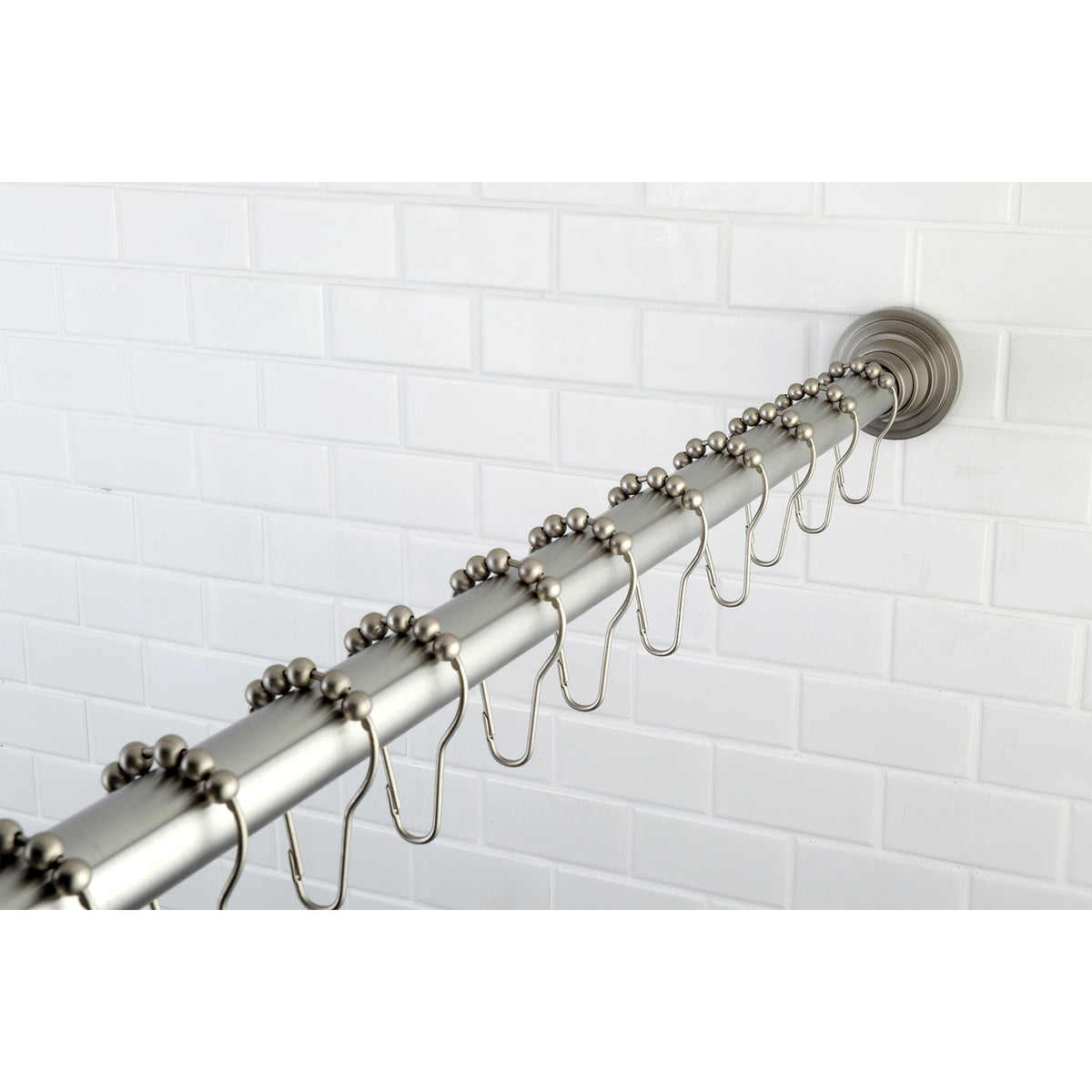 Kingston Brass Edenscape 72-Inch Adjustable Shower Curtain Rod with Rings