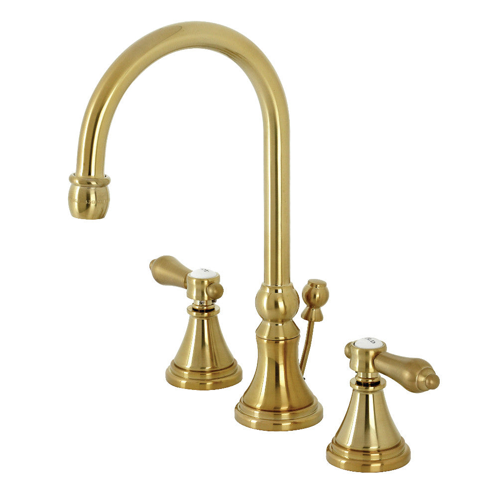 Kingston Brass KS2981BAL Heirloom Widespread Bathroom Faucet with Brass Pop-Up