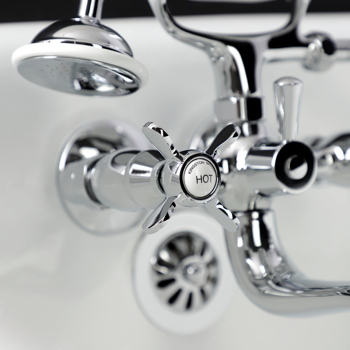 Essex Wall Mount Clawfoot Tub Faucet with Hand Shower