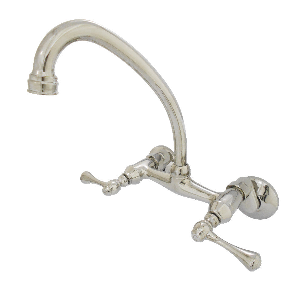 Kingston Brass KS314MB Kingston Two Handle Wall Mount Kitchen Faucet