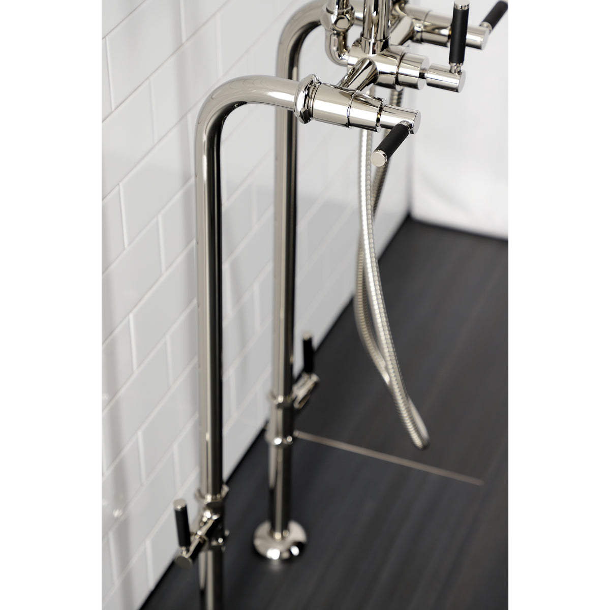 Aqua Vintage Concord Freestanding Tub Faucet with Supply Line, Stop Valve