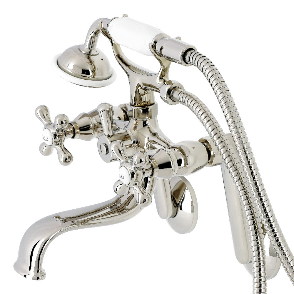 Kingston Wall Mount Clawfoot Tub Faucet with Hand Shower
