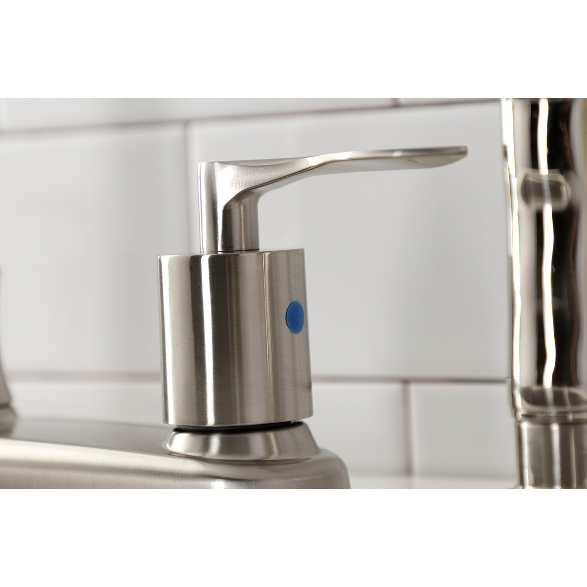 Kingston Brass FB7798SVLSP Serena Centerset Kitchen Faucet with Plastic Sprayer