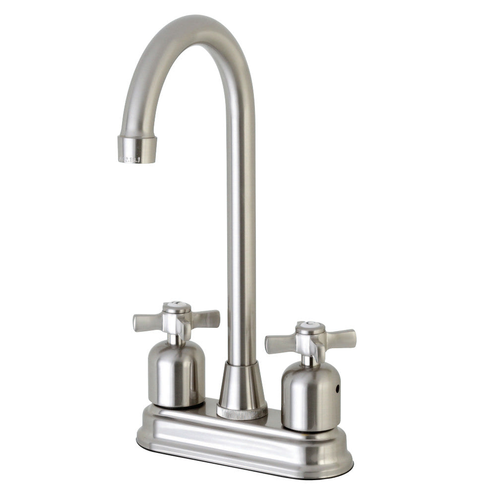 Kingston Brass Millennium FB491ZX 4&quot; Centerset High-Arch Spout Bar Faucet