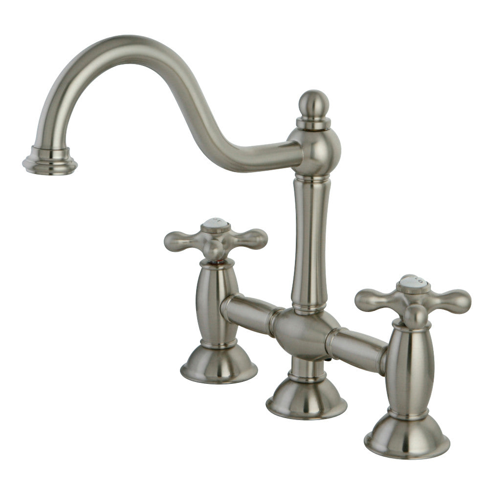 Kingston Brass KS3785AX Restoration Bridge Kitchen Faucet