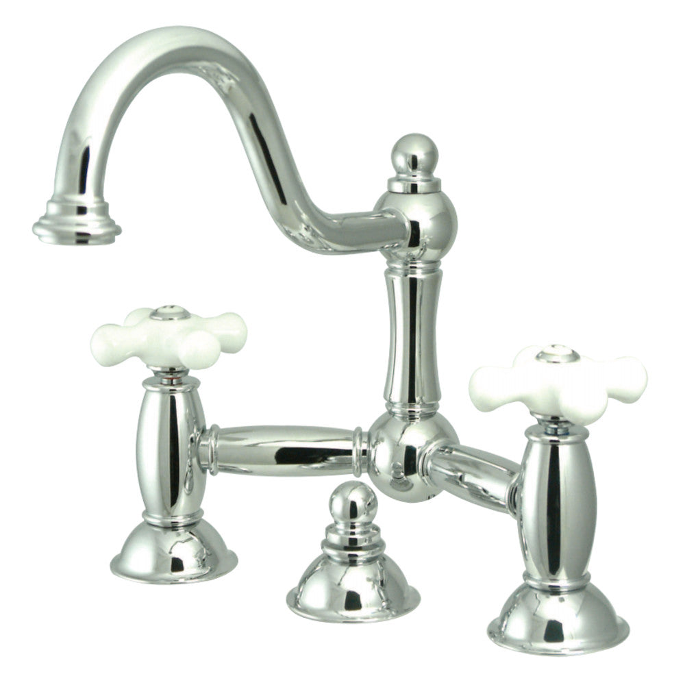 Kingston Brass KS3911PX Restoration Bathroom Bridge Faucet