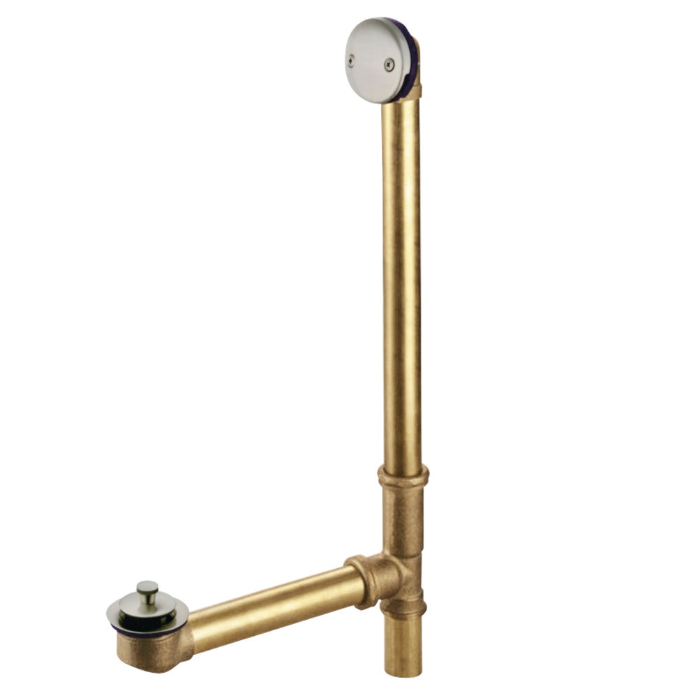 Kingston Brass 18&quot; Tub Waste and Overflow with Lift &amp; Lock Drain, 20 Gauge