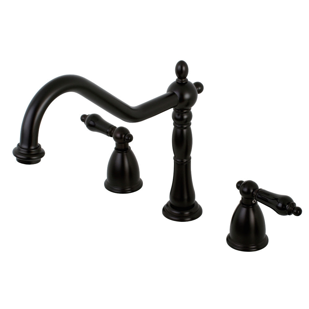 Kingston Brass KB1795PKLLS Widespread Kitchen Faucet
