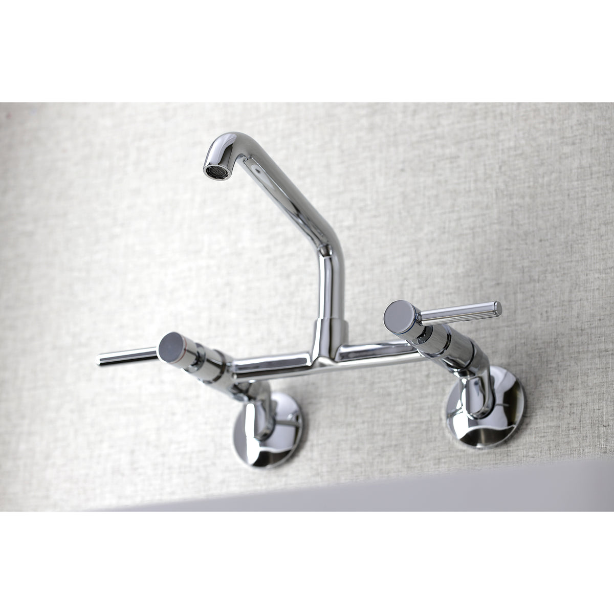 Kingston Brass KS823PN Concord Two-Handle Wall-Mount Kitchen Faucet