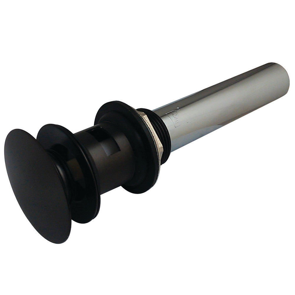 Kingston Brass Push Pop-Up Drain with Overflow Hole, 22 Gauge
