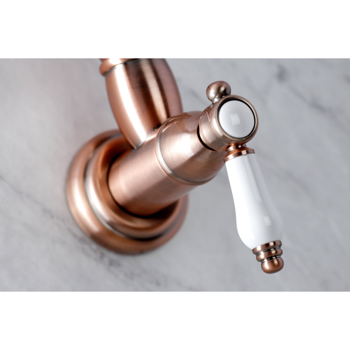 Kingston Brass KS3106BPL Bel-Air Wall Mount Pot Filler Kitchen Faucet