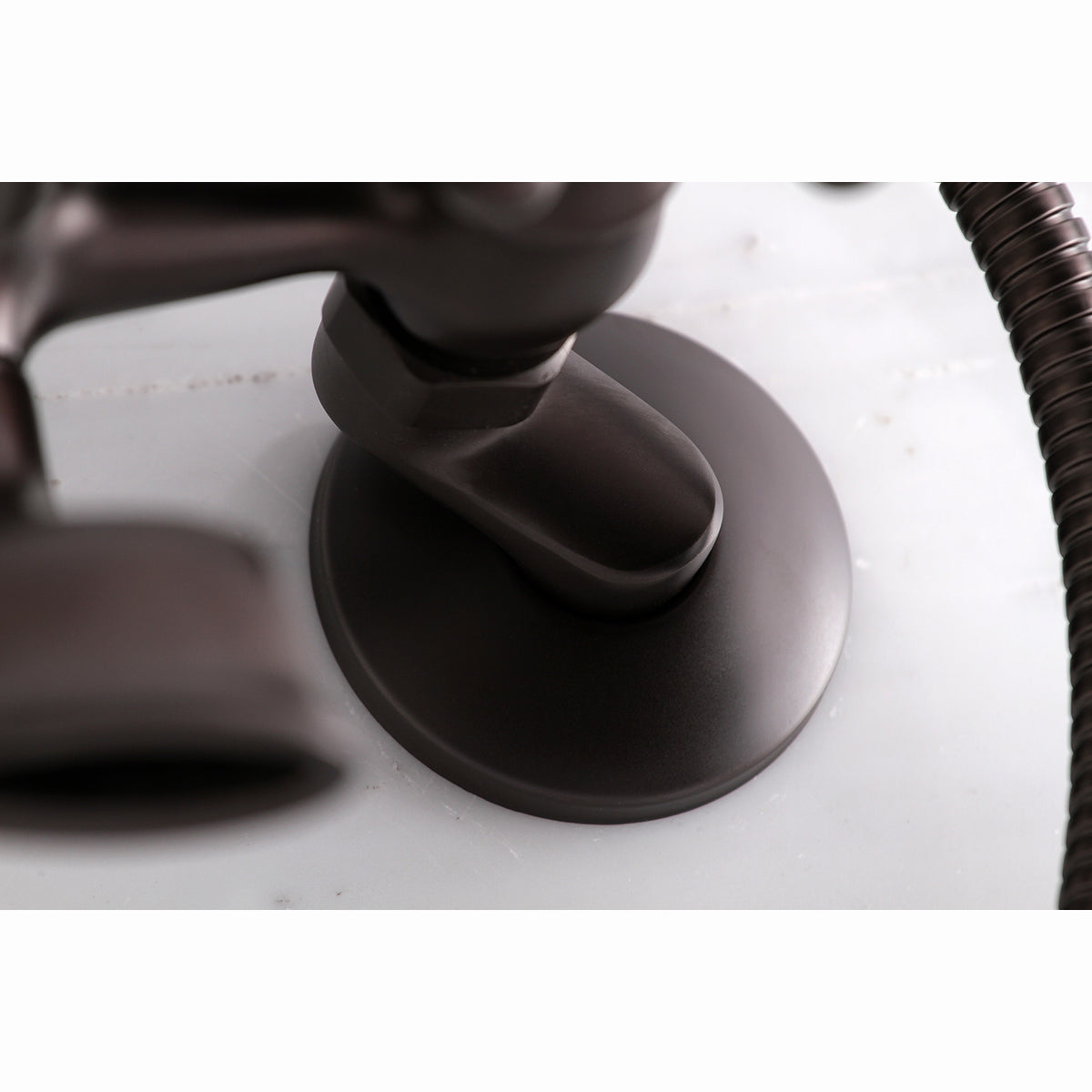 Kingston Tub Wall Mount Clawfoot Tub Faucet with Hand Shower