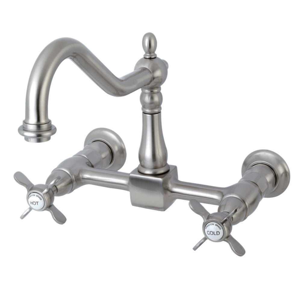 Kingston Brass KS1242BEX Essex Wall Mount Bridge Kitchen Faucet