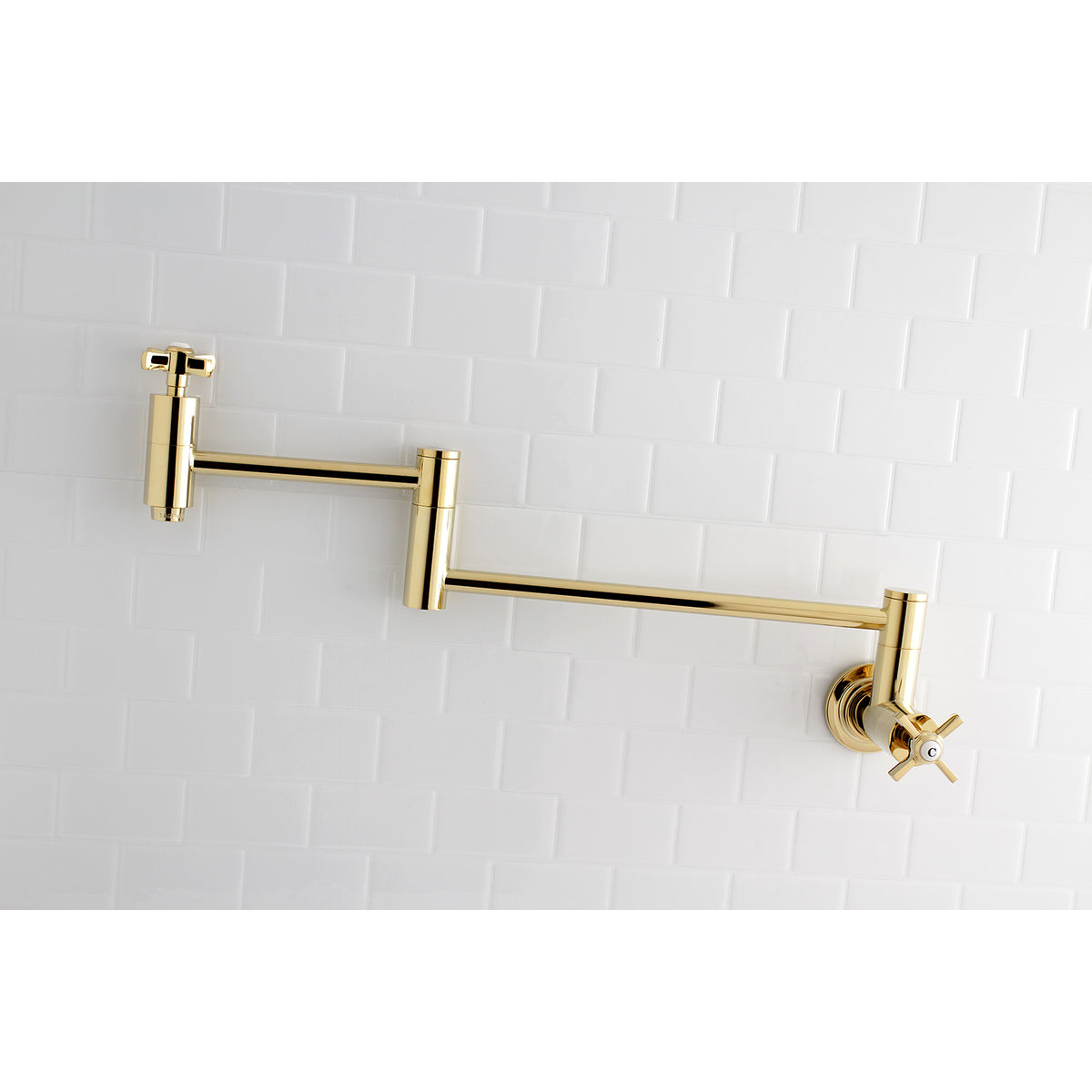 Kingston Brass KS8103ZX Millennium Wall Mount Pot Filler Kitchen Faucet