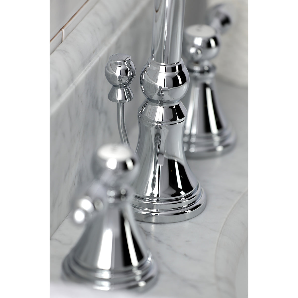 Kingston Brass KS2981TAL Tudor Widespread Bathroom Faucet with Brass Pop-Up