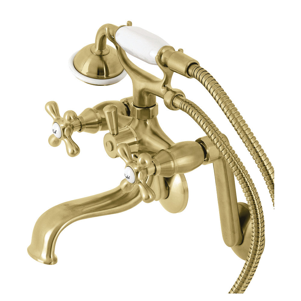 Kingston Wall Mount Clawfoot Tub Faucet with Hand Shower