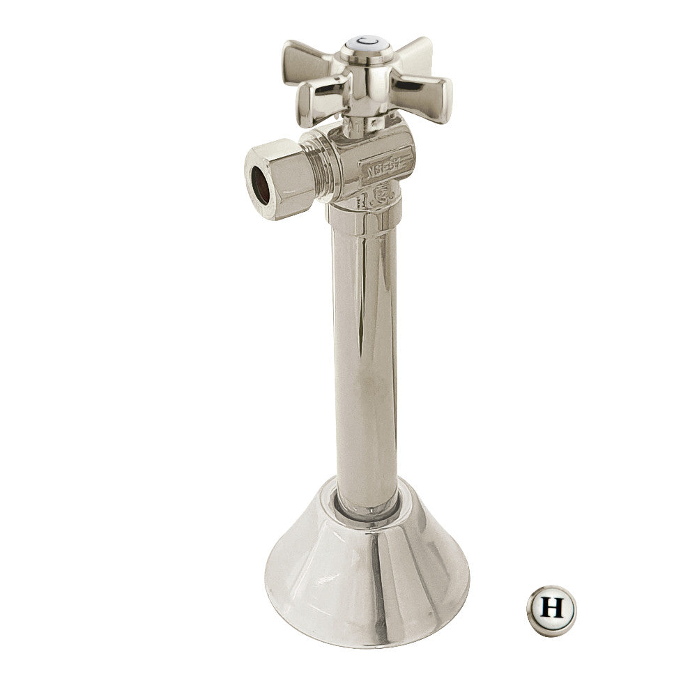 Kingston Brass 1/2&quot; Sweat X 3/8&quot; OD Comp Angle Shut-Off Valve with 5&quot; Extension