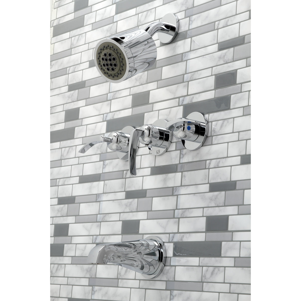 Centurion Three-Handle Tub and Shower Faucet
