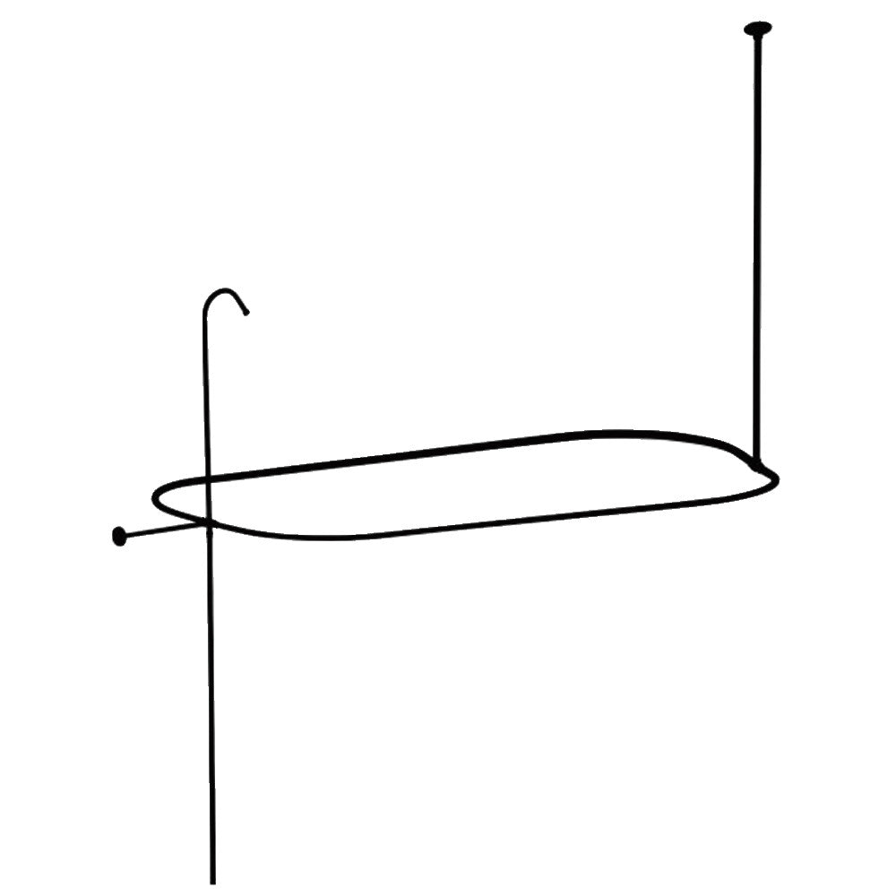 Kingston Brass End Mount Rectangular Shower Riser with Enclosure