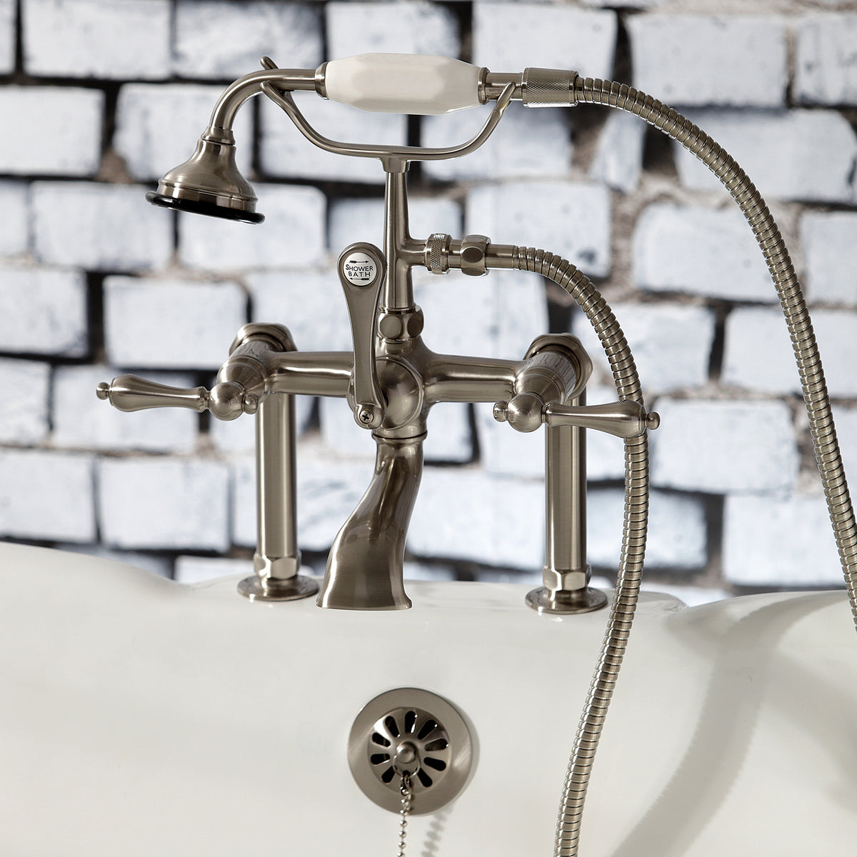 Aqua Vintage Deck Mount Clawfoot Tub Faucet