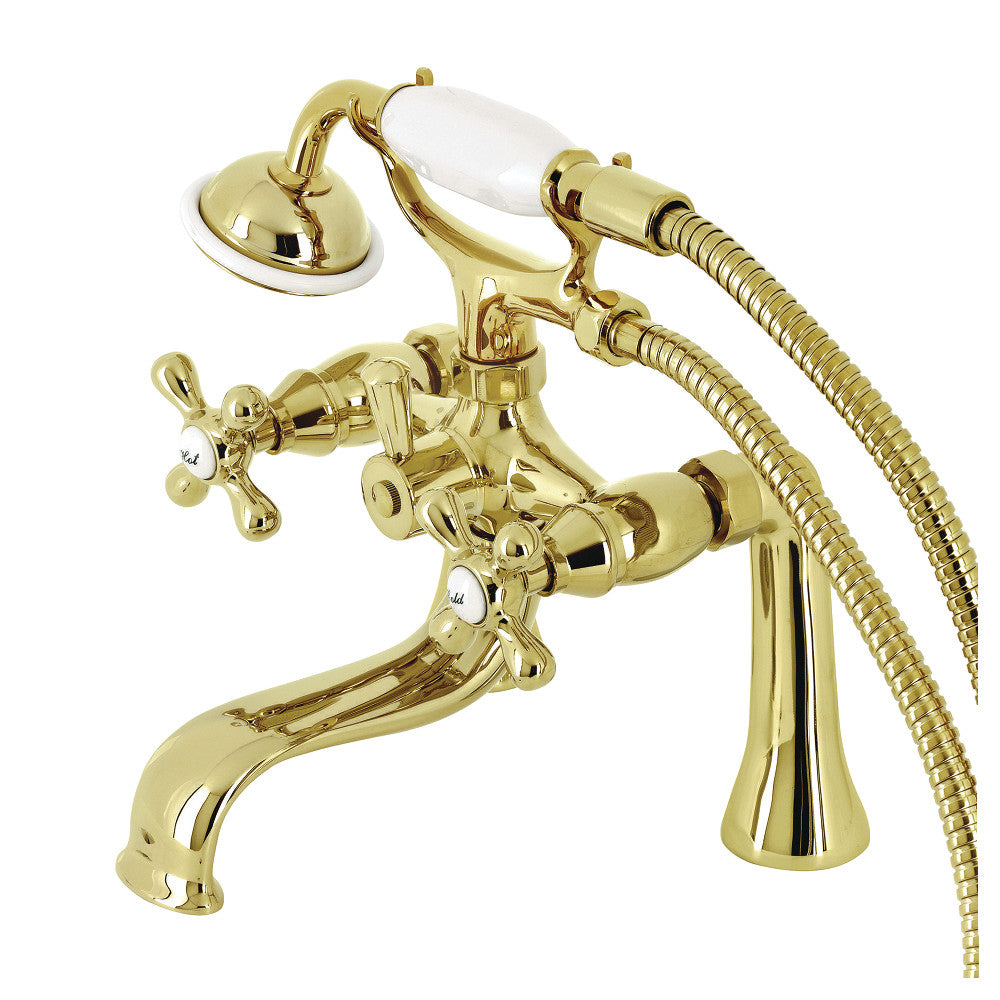 Kingston Deck Mount Clawfoot Tub Faucet with Hand Shower