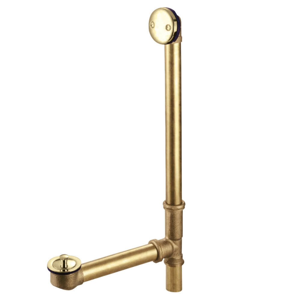 Kingston Brass 18&quot; Tub Waste and Overflow with Lift &amp; Lock Drain, 20 Gauge