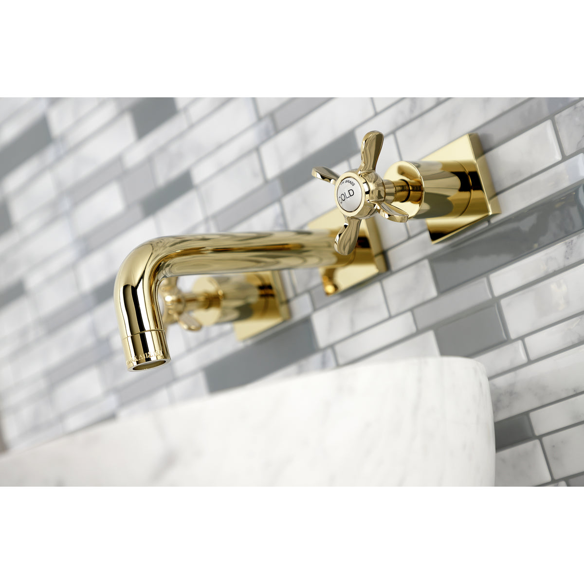 Kingston Brass KS6125BEX Essex Two-Handle Wall Mount Bathroom Faucet