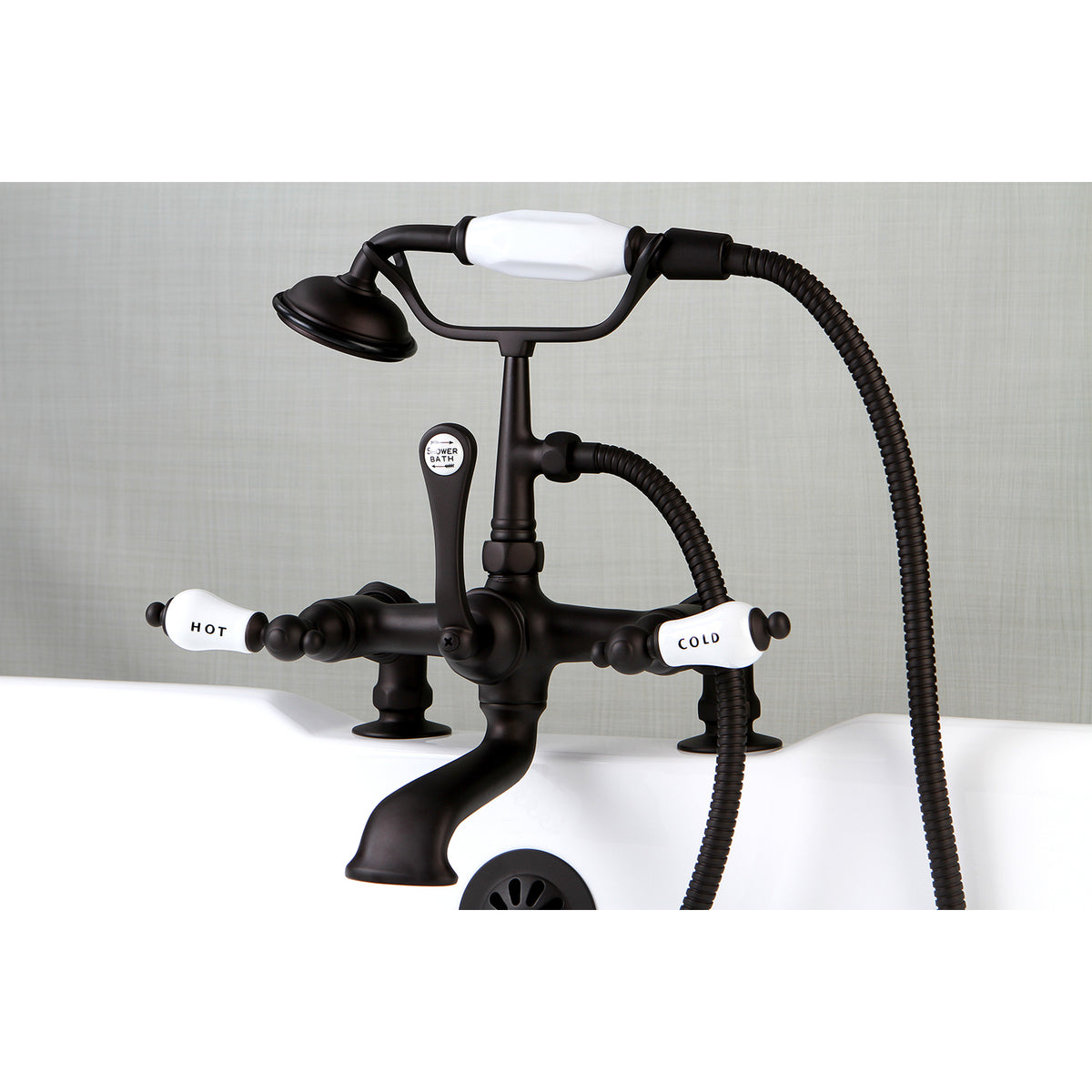 Vintage 7-Inch Deck Mount Tub Faucet