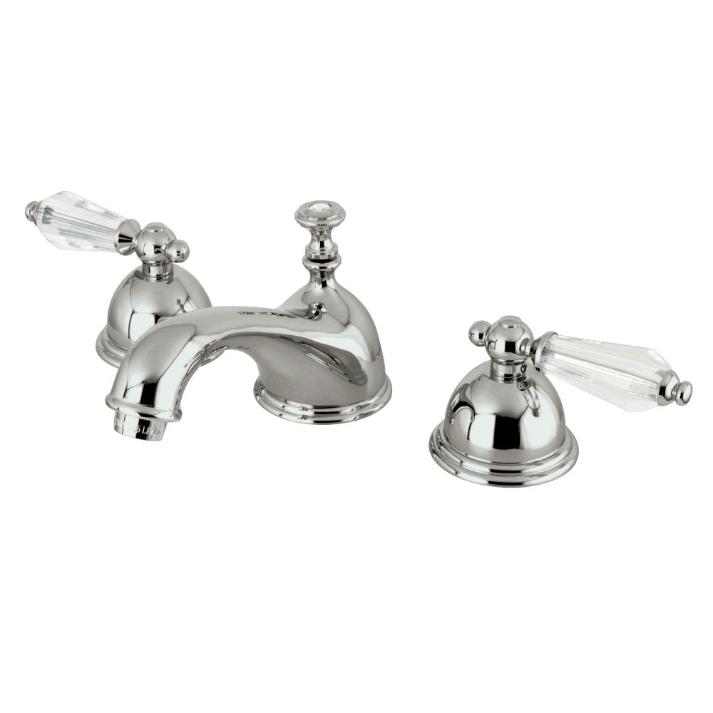 Kingston Brass KS3961WLL Wilshire Widespread Bathroom Faucet with Brass Pop-Up
