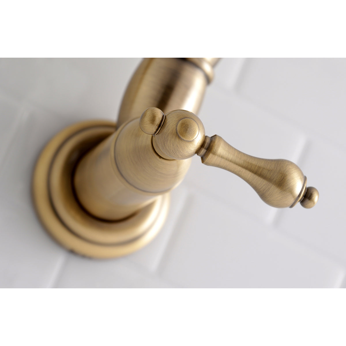 Kingston Brass KS3101AL Restoration Wall Mount Pot Filler Kitchen Faucet