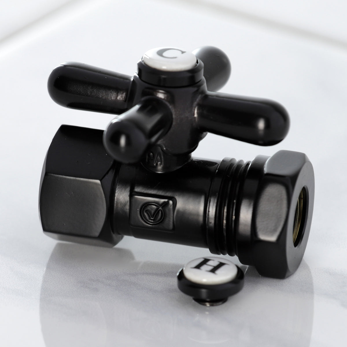 Kingston Brass Quarter Turn Valve (1/2&quot; FIP X 1/2&quot; or 7/16-Inch&quot; Slip Joint)