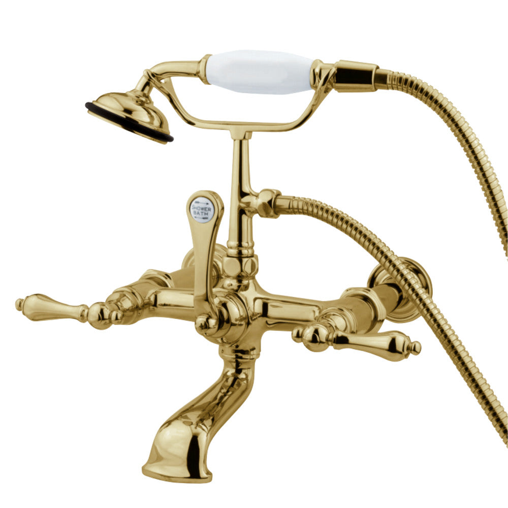 Vintage 7-Inch Wall Mount Tub Faucet with Hand Shower